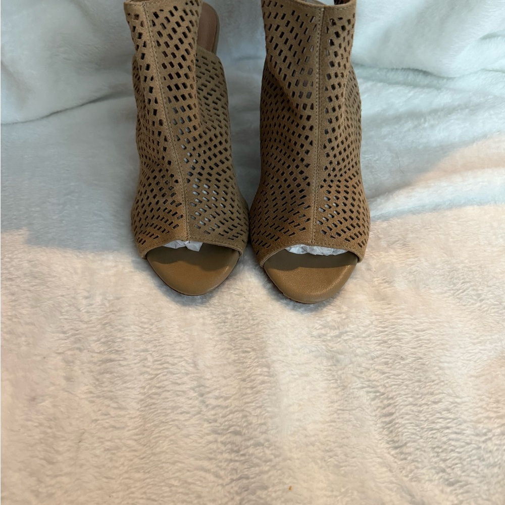Joie Tan Wedge Peep-Toe Shoes